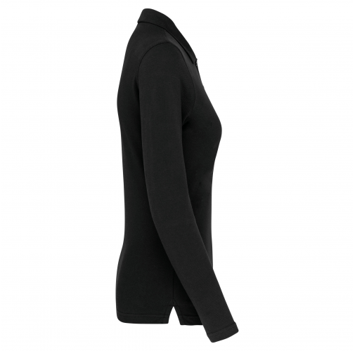 black Polo manga larga mujer