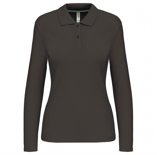 dark grey Polo manga larga mujer