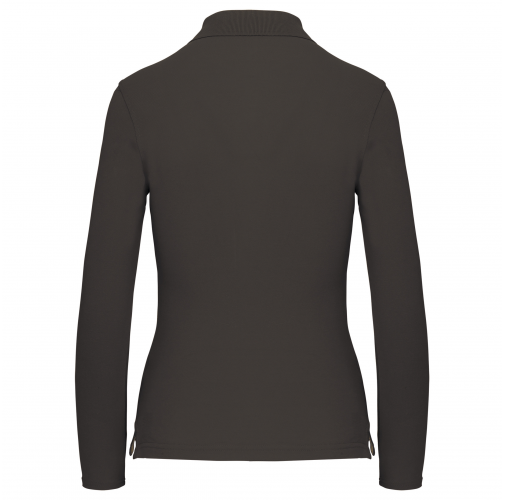 dark grey Polo manga larga mujer