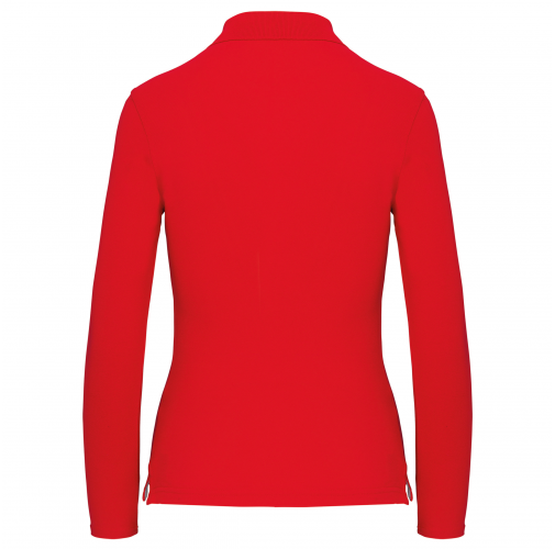 red Polo manga larga mujer