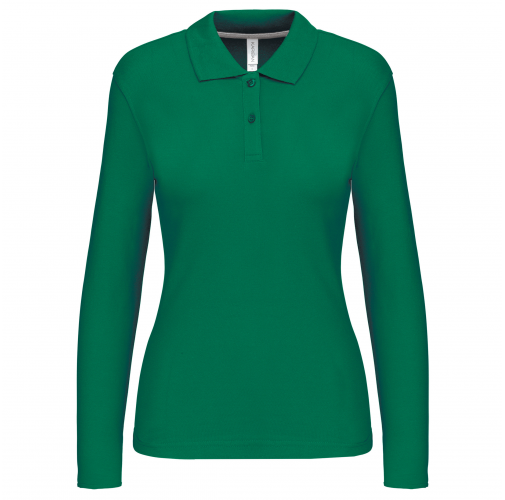 kelly green Polo manga larga mujer