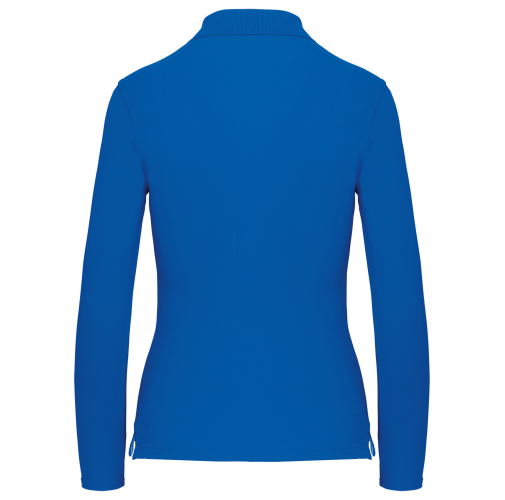light royal blue Polo manga larga mujer