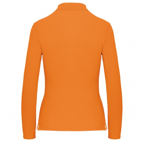 orange Polo manga larga mujer