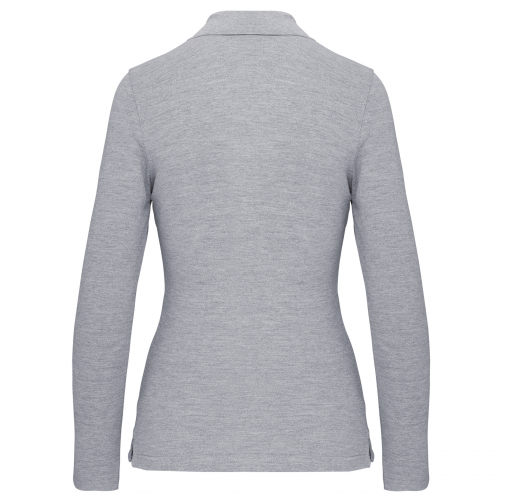 oxford grey Polo manga larga mujer