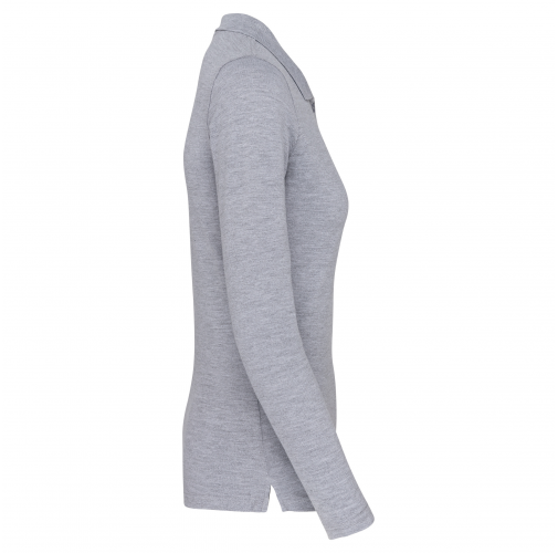 oxford grey Polo manga larga mujer
