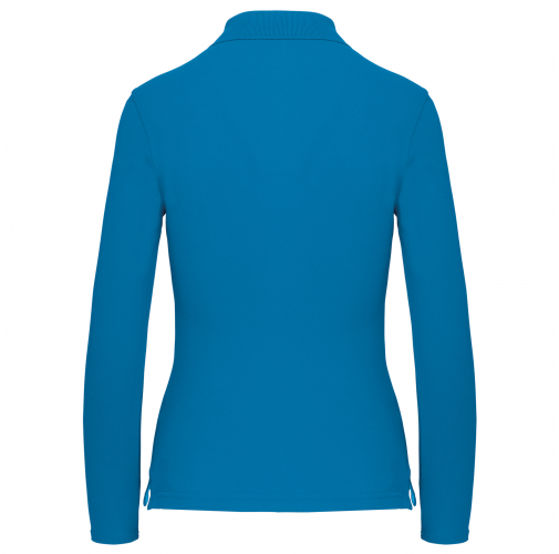 tropical blue Polo manga larga mujer