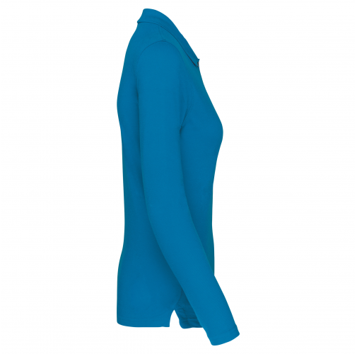 tropical blue Polo manga larga mujer