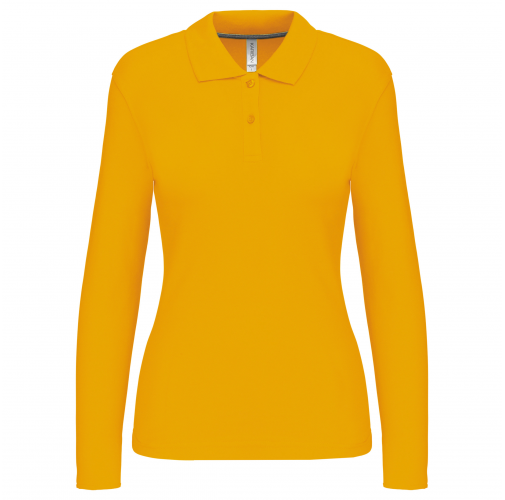 yellow Polo manga larga mujer