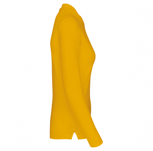 yellow Polo manga larga mujer