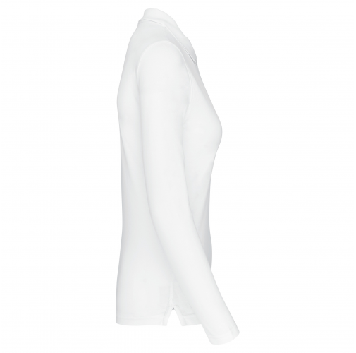 white Polo manga larga mujer