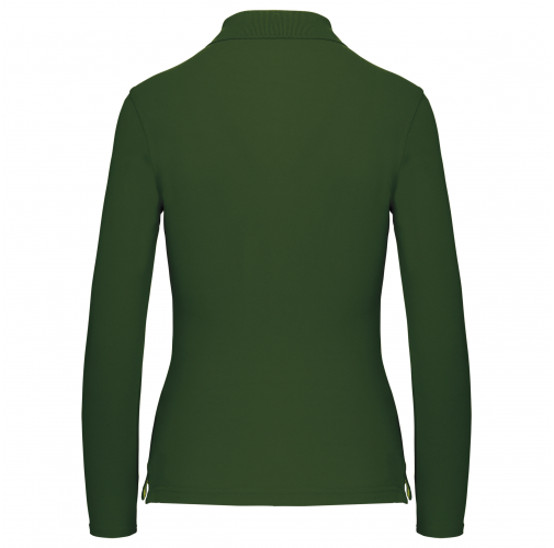 forest green Polo manga larga mujer