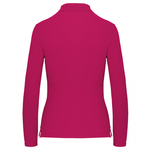 fuchsia Polo manga larga mujer