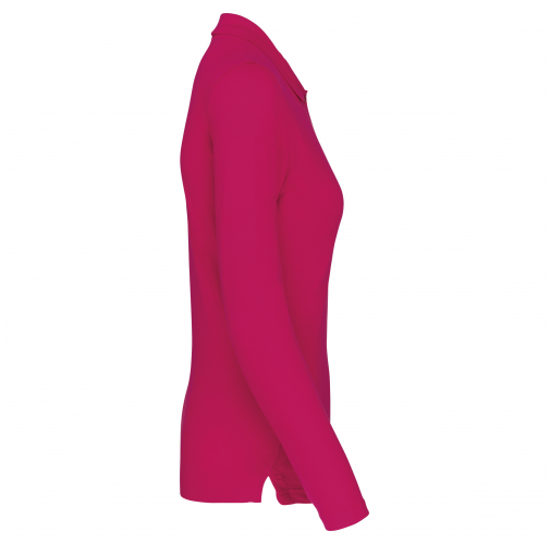 fuchsia Polo manga larga mujer
