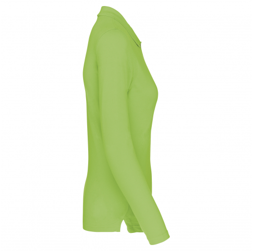lime Polo manga larga mujer