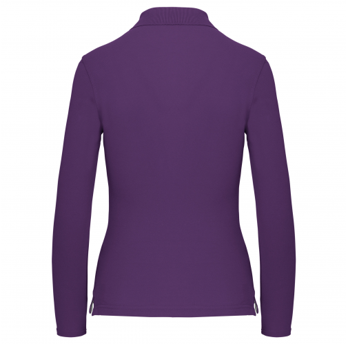 purple Polo manga larga mujer