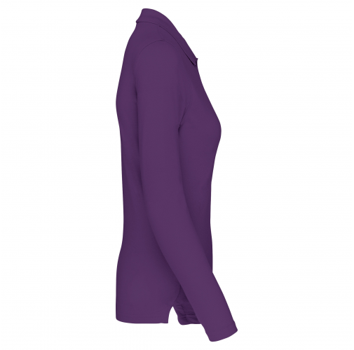 purple Polo manga larga mujer