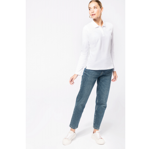 Polo manga larga mujer