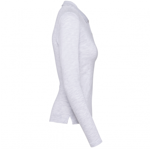 ash heather Polo manga larga mujer