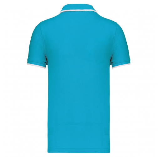 light turquoise / white / navy Polo manga corta hombre