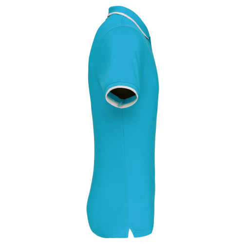 light turquoise / white / navy Polo manga corta hombre