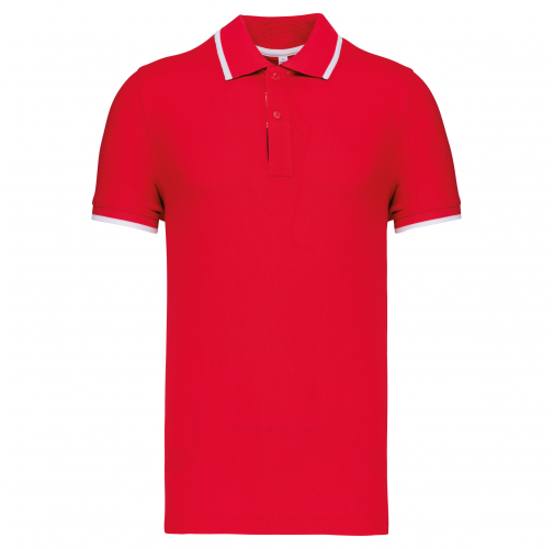 red / white / navy Polo manga corta hombre
