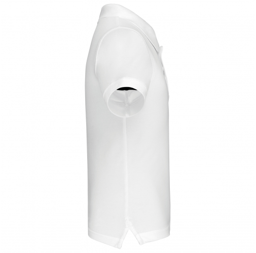 white Polo manga corta niños - lavable a 60º