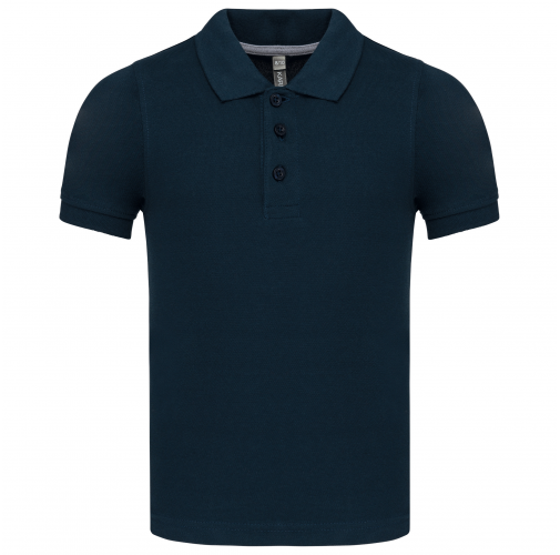 navy Polo manga corta niños - lavable a 60º