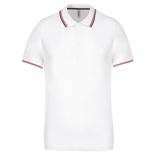 white / navy / red Polo de manga corta hombre