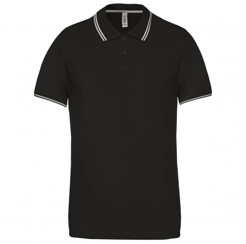 black / light grey / white Polo de manga corta hombre