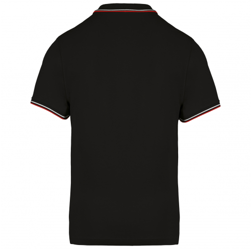 black / red / white Polo de manga corta hombre