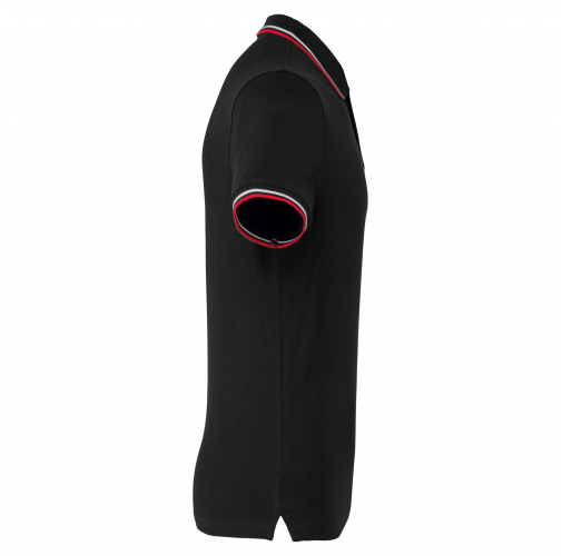 black / red / white Polo de manga corta hombre