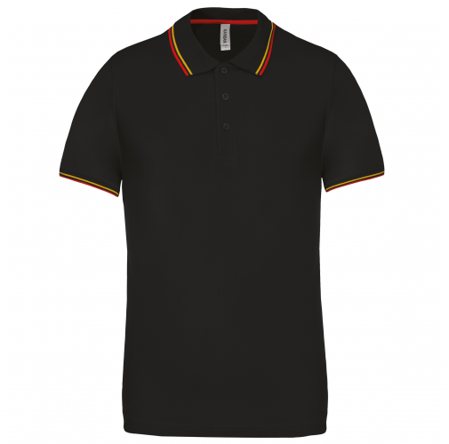 black / red / yellow Polo de manga corta hombre