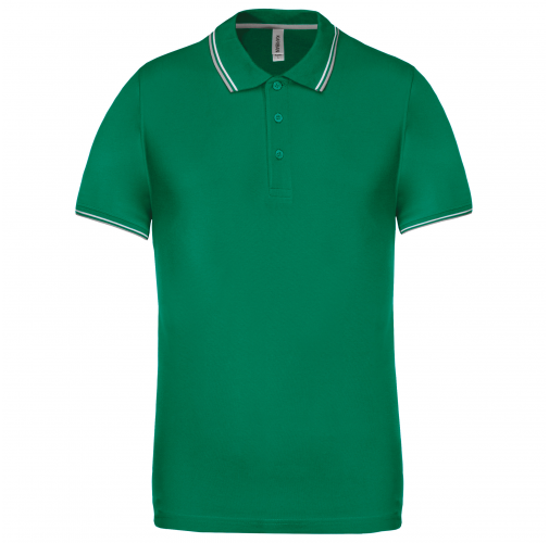 kelly green/light grey/white Polo de manga corta hombre