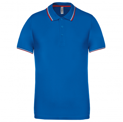 light royal blue / red / white Polo de manga corta hombre