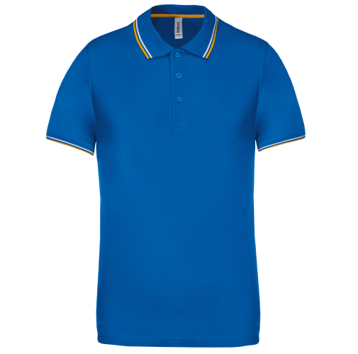 light royal blue/yellow/white Polo de manga corta hombre
