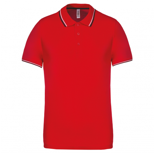 red / navy / white Polo de manga corta hombre