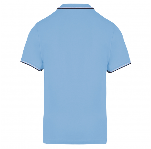 sky blue / navy / white Polo de manga corta hombre