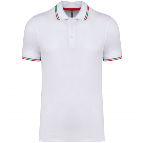 white / red / green Polo de manga corta hombre