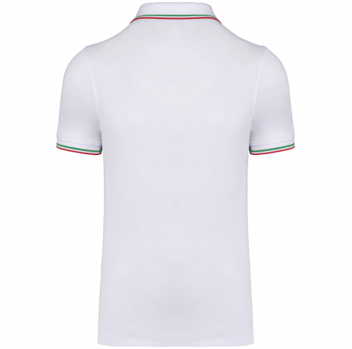 white / red / green Polo de manga corta hombre
