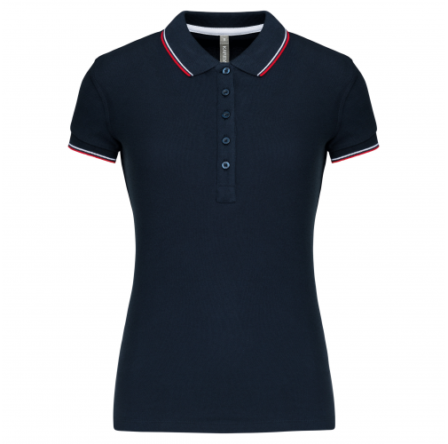 navy / red / white Polo de manga corta mujer
