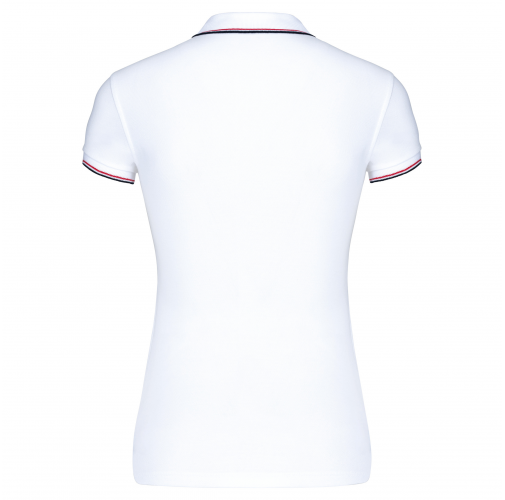 white / navy / red Polo de manga corta mujer