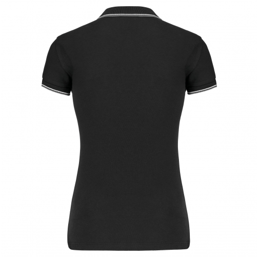 black / light grey / white Polo de manga corta mujer