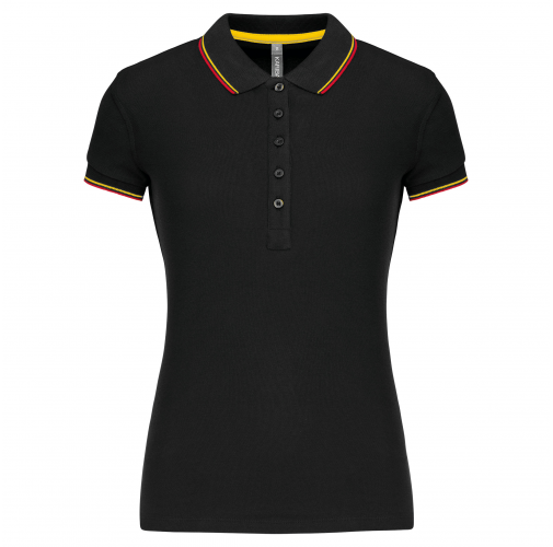 black / red / yellow Polo de manga corta mujer