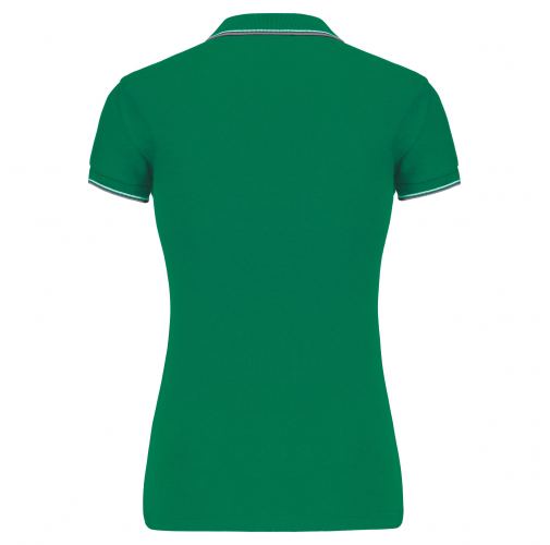 kelly green/light grey/white Polo de manga corta mujer