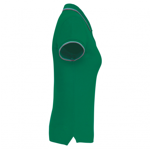 kelly green/light grey/white Polo de manga corta mujer