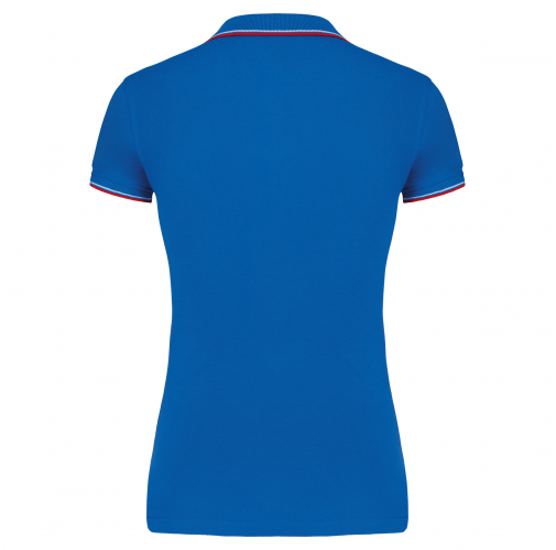 light royal blue / red / white Polo de manga corta mujer