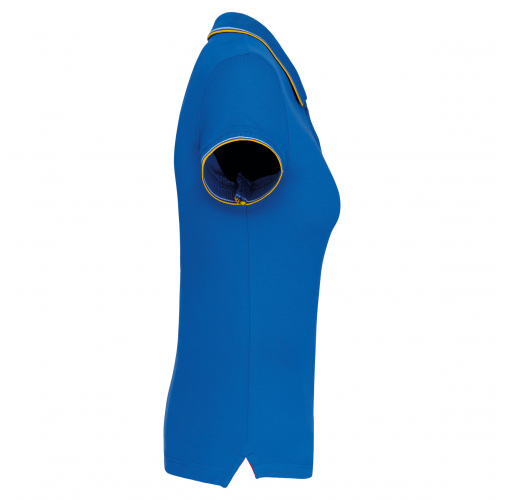 light royal blue/yellow/white Polo de manga corta mujer