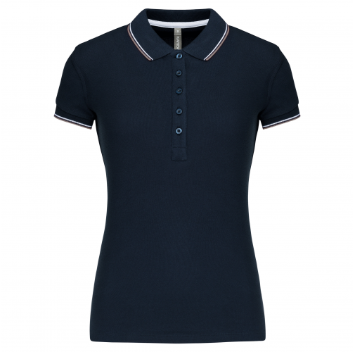 navy / light grey / white Polo de manga corta mujer