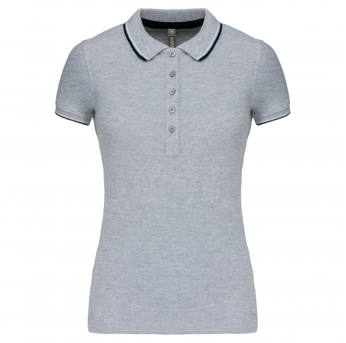 oxford grey / navy / white Polo de manga corta mujer