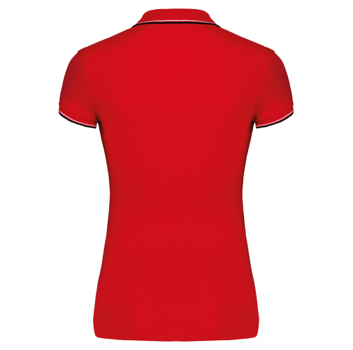 red / navy / white Polo de manga corta mujer